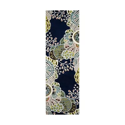 Momeni Rugs New Wave Collection Area Rug 2'6  X 8' Navy Blue 2'6  X 8' • $241.98