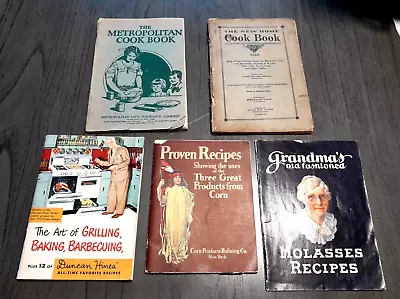 Lot Of 5 Small Vintage Paperback Cooking And Recipes Booklets 1922 - 1952 ~ USA! • $59.90