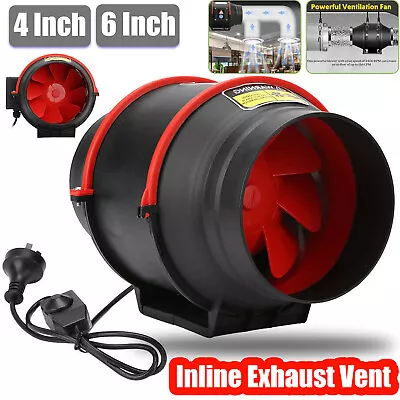 4  6  Inline Duct Ventilation Fan Air Circulation Vent Blower W/Speed Controller • $57.89