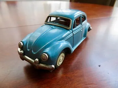 1960's SANSHIN VW Beetle Bug Tin Friction Litho Japan 5 1/2  VERY RARE! • $75.79