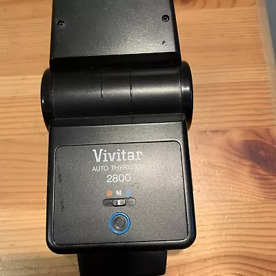 Vivitar 2800 Auto Thyristor  Mount Camera Flash Powers On Read Description • $18.99