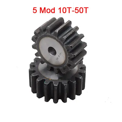 5 Mod 10T-50T Spur Gear 45# Steel Thickness 40mm Motor Pinion Transmission Gear • $469.98