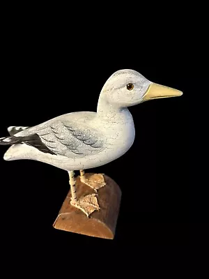 Vintage Seagull Hand Carved Wood Decoy Web Feet • $27.95