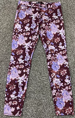 Else Multi-Color Floral Skinny Jeans. Size: 28.  • $1.50