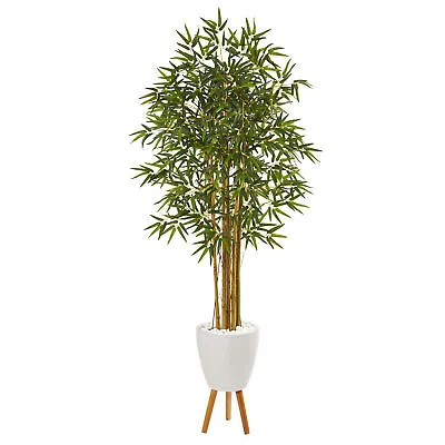$295.99 • Buy Artificial 74  Multi Bambusa Bamboo Tree In Planter With Stand Home Garden Decor