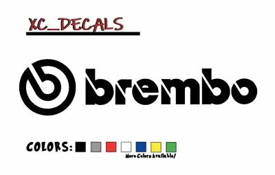 $4.50 • Buy Brembo Brakes (x2) PAIR Vinyl Decal Sticker Graphics Logo Racing JDM PAIR