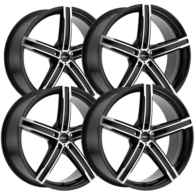 (Set-4) Vision 469 Boost 15x6.5 4x100 +38mm Black/Machined Wheels Rims 15  Inch • $427.96