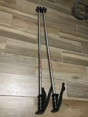 Vintage Scott R Aluminum Ski Poles 52  Silver 130cm Made In Italy With Straps • $15.99
