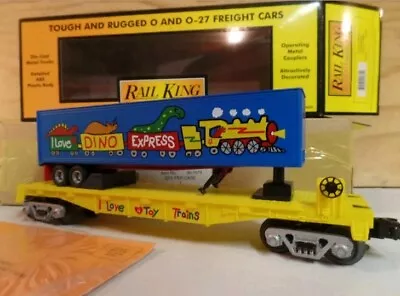 Mth Train I Love Toy Trains Limited Edition Flat Car W/trailer 30-7675 Nib (f3) • $65