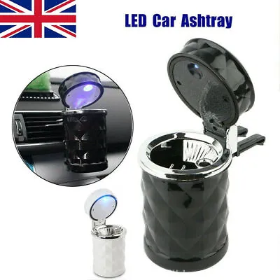 £6.26 • Buy Portable Car LED Ashtray Cup Holder Travel Cigarette Smoke Remove Smokeless UK
