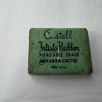 Vintage Eraser Faber Castell Artists Rubber Kneadable Green USA • $20.30