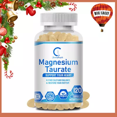 Magnrsium Taurate Capsule - Heart HealthSupport Healthy Muscle & Nerve Function • £15.59