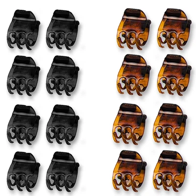 £3.09 • Buy 8pk Mini Hair Claw Clips Clamps Small 3CM Plastic Black Hair Clip Grips Pins UK