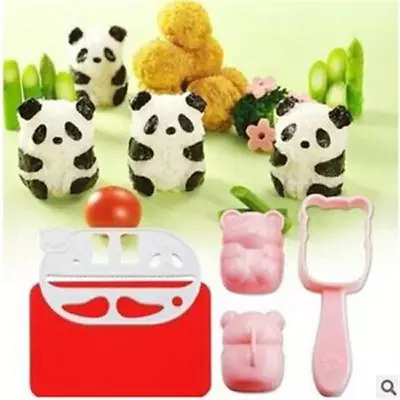 DIY Panda Shape Sushi Rice Mold Onigiri Mould Maker Bento Kitchen Tool SPM • £4.92