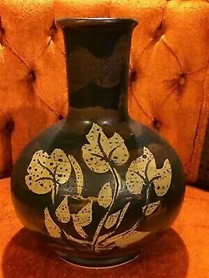 1972 Bennet Welsh Flower Vase In Browns Pacific Stoneware Portland Oregon • $12.95