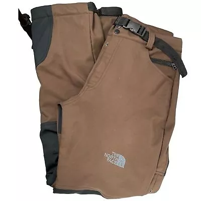 The North Face Wind Stopper Fleece Lined Brown Black Belted Pants Size Large • $49