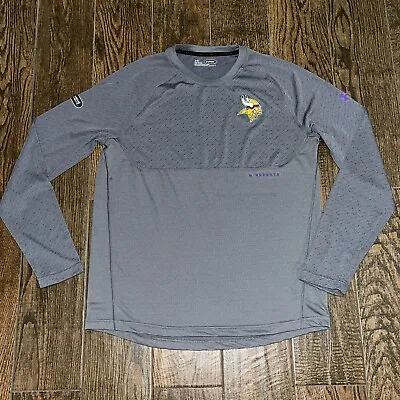 Mens Minnesota Vikings NFL Combine Under Armour Longsleeve Training Shirt Large • $13.95