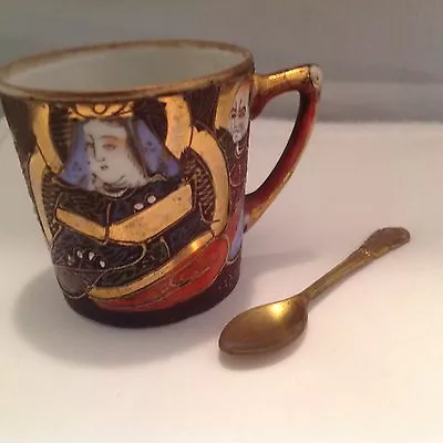 K- Hand Painted Japan- Cup And Stirring Spoon • $3.99