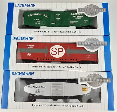 Bachmann U.s. 50ft Box Cars X 3 Knuckle Couplers Excellent Cond Boxed Ho(gg) • $49
