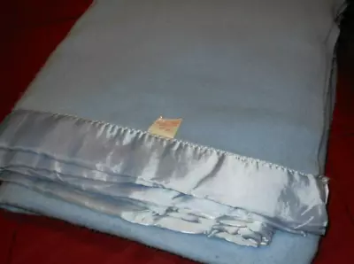 Vintage Chatham Blanket Full/Queen Baby Blue Acrylic Blend 90  X 68  Satin Trim • $39