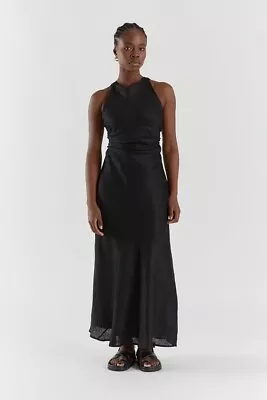 Dissh Rose Black Linen Maxi Dress Size 8 - New • $79