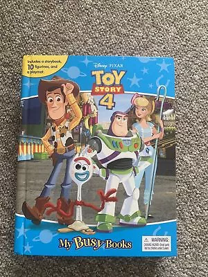 Disney Pixar Toy Story 4 My Busy Books Figurines Playmat Storybook 3 Years + • $15