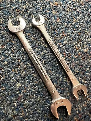 Vintage -Craftsman- V-series Open-end Wrenches - Lot Of 2 Fine Condition! • $16.50