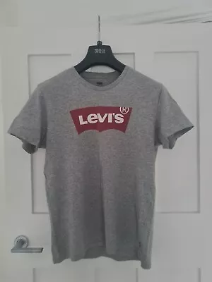 Levi's Men’s Short Sleeve T-Shirt Grey Size Medium • £3.95