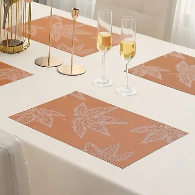 PVC Placemats Non-Slip Dining Table Mats Heat Resistant Dressing Table Mat 6 Pcs • $39.15