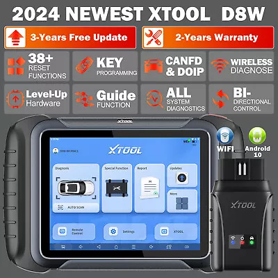 XTOOL D8W WIFI CANFD & DOIP All System Diagnostic 38+ Functions Actuation Test • $749