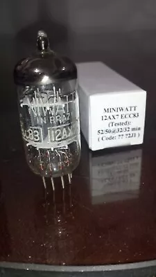 PERFECT BALANCED  MINIWATT PHILLIPS ECC83 12AX7 TUBE NO MICROPHONICs TV-7 BRAZIL • $36.35