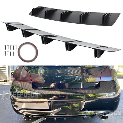 Rear Bumper Diffuser Shark 5 Fins Spoiler Lip Splitter Kit For Infiniti G37 G35 • $39.69