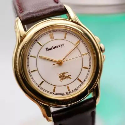 BURBERRY Authentic Wristwatch Round Case 33mm White Dial Quartz Analog Working  • $407.73