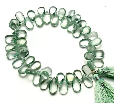 Natural Gem Green Amethyst Prasiolite 12x7mm Approx Size Pear Shape Beads 8  • $16
