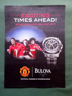 Manchester United Wayne Rooney     Bulova Watch    -advert  1 Page Clipping • $6.30