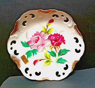 Mansfield Ohio Souvenir Porcelain Dish/Bowl/Plate Roses Scalloped Rim Gold Edge • $31.20