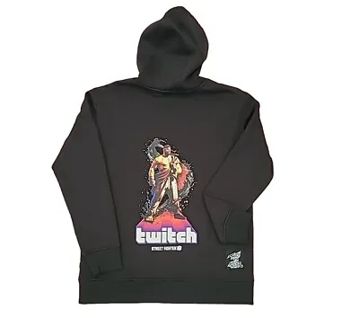 Twitch Vs. Street Fighter 6 Hoodie Black Men's Size L Sweatshirt New • $31