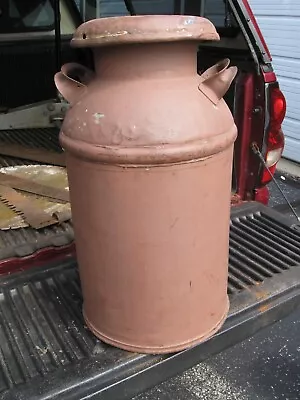 VTG Antique 10 Gallon Milk Can Dairy Farm Cream Barn PRIMITIVE Canister Steel • $44.99