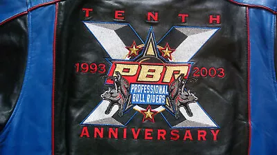 PBR World Finals Leather Jacket Cripple Creek L Rodeo Bull Riding Las Vegas 2003 • $195