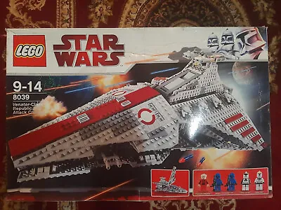 LEGO Star Wars: Venator-Class Republic Attack Cruiser (8039) - Partially Built • $480