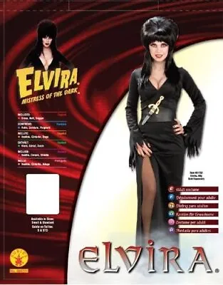 Elvira Mistress Of The Dark Full-Length Dress Costume Adult Standard Size NEW • $51.95