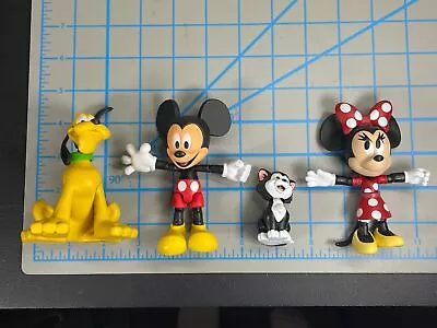 Disney Toybox Lot Mickey Mouse Pluto Minnie Mouse Figgaro Figaro Cat Figure • $70