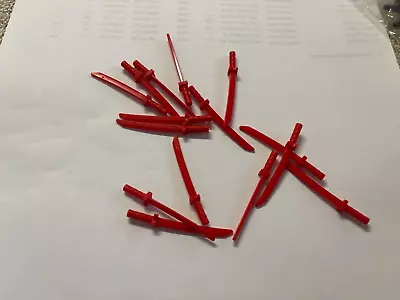 Lego Minifigure Sword/katana (square Guard ) Lot Of 15 Red • $5