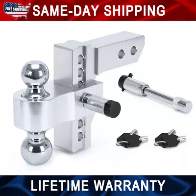 2  Receiver 6  Drop/Rise Adjustable Tow Hitch Dual Ball Mount Trailer 12500 Lb • $117.50