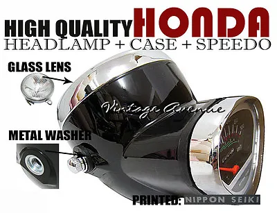 $59.90 • Buy Honda Benly Cd50 Cd65 Cd70 Cd90 Head Light+speedometer+case *g-black [v]