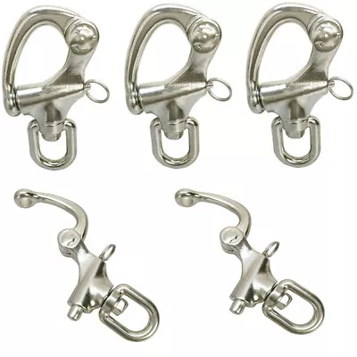 Swivel Eye Snap Shackle Anchor 3968 Lbs 5 PC 2-3/4'' Marine Stainless Steel • $23.77