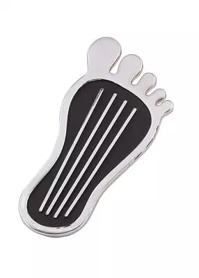 Mr. Gasket Foot Print Gas Pedal Pad - Aluminum - Chrome & Painted Black Trim • $38.22