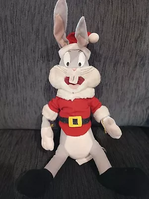Vintage Bugs Bunny Looney Tunes Christmas Santa Plush Toy Rabbit • $18