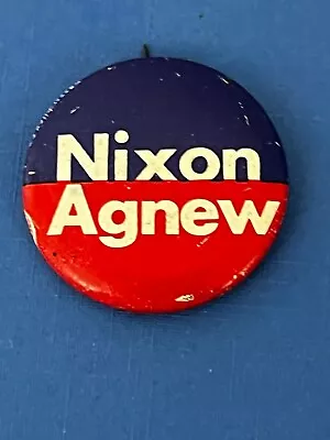 Vintage Official Nixon Agnew Presidential Election Button Campaign Pinback • $3.99