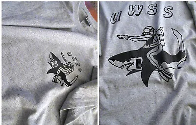 Navy Underwater Swimmers School T-SHIRT Large Combat Diver US Design 6oz Vintage • $21.99